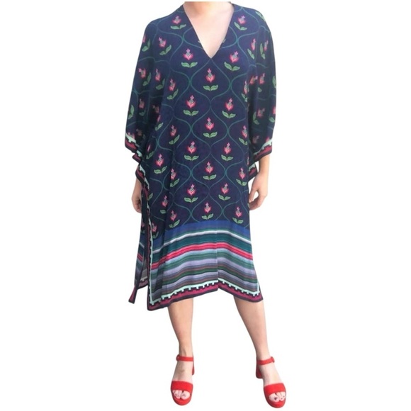 Anthropologie X Bl^nk London Floral Patterned Kaftan Dress One Size S — XXL - Picture 1 of 10